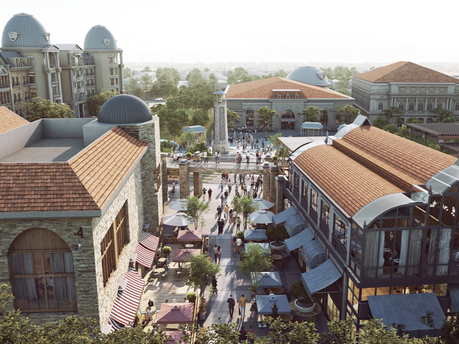Carillon Parc rendered design, 42-acre mixed-use development in Southlake, Texas
